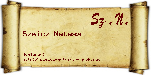 Szeicz Natasa névjegykártya